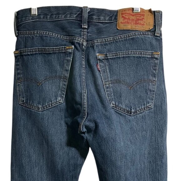 Levi's Mens 501 Original Fit Button Fly Blue Jeans Denim Size 31 Measures 31x32 - Picture 6 of 12